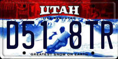 UT license plate D518TR