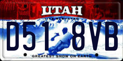 UT license plate D518VB