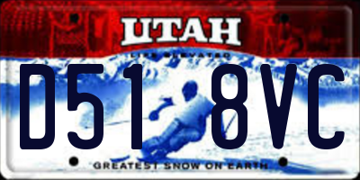 UT license plate D518VC
