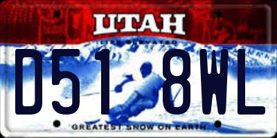 UT license plate D518WL