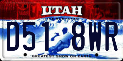 UT license plate D518WR