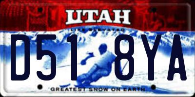 UT license plate D518YA