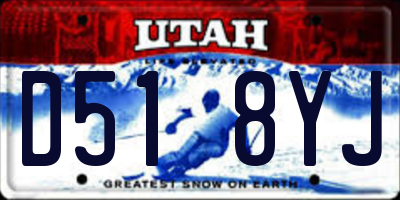 UT license plate D518YJ