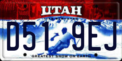 UT license plate D519EJ