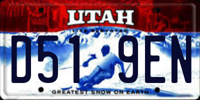 UT license plate D519EN