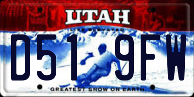 UT license plate D519FW