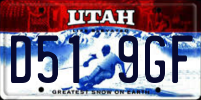 UT license plate D519GF