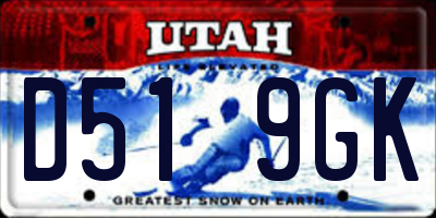 UT license plate D519GK