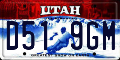 UT license plate D519GM