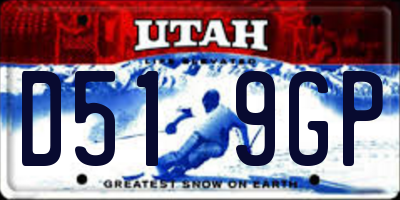 UT license plate D519GP