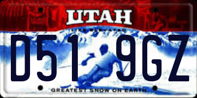 UT license plate D519GZ