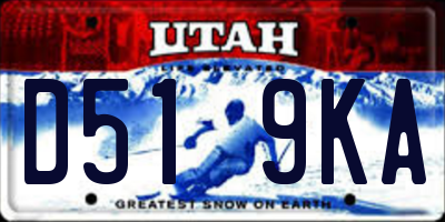 UT license plate D519KA