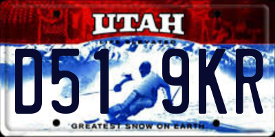 UT license plate D519KR