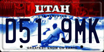 UT license plate D519MK