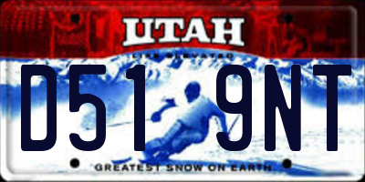 UT license plate D519NT