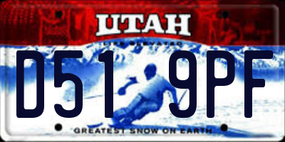 UT license plate D519PF