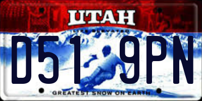 UT license plate D519PN