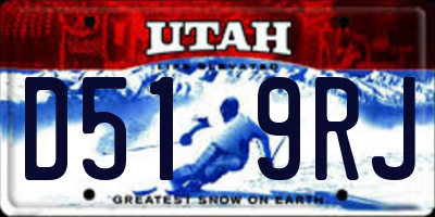 UT license plate D519RJ