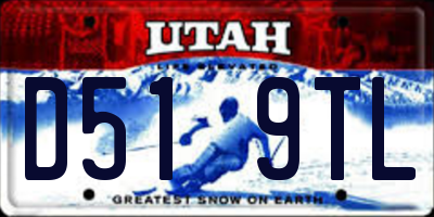 UT license plate D519TL