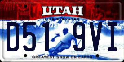 UT license plate D519VI