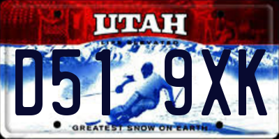 UT license plate D519XK
