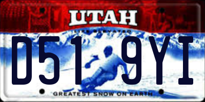 UT license plate D519YI