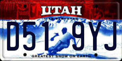 UT license plate D519YJ