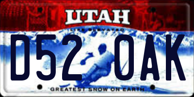 UT license plate D520AK