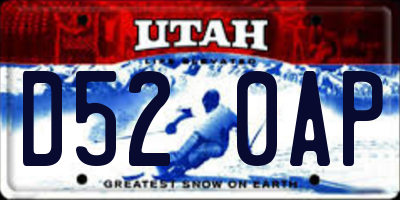 UT license plate D520AP