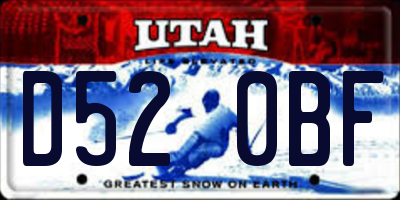UT license plate D520BF