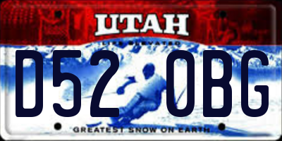 UT license plate D520BG