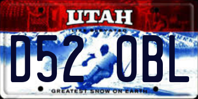 UT license plate D520BL