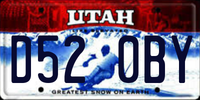 UT license plate D520BY