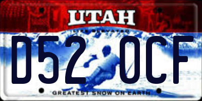 UT license plate D520CF