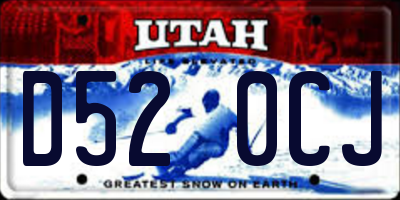 UT license plate D520CJ