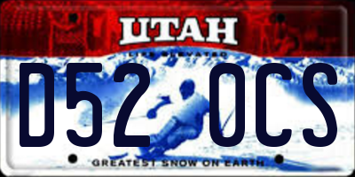 UT license plate D520CS