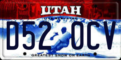 UT license plate D520CV