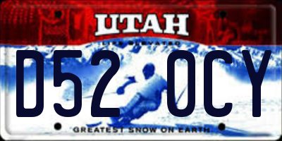 UT license plate D520CY