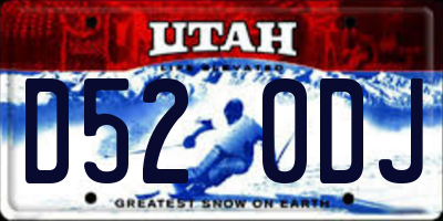 UT license plate D520DJ