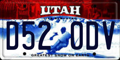 UT license plate D520DV
