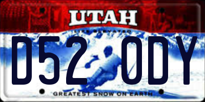 UT license plate D520DY