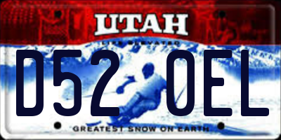 UT license plate D520EL