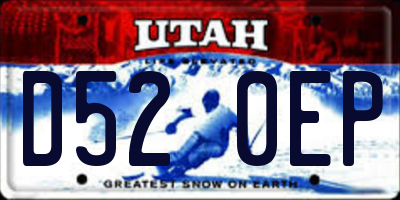 UT license plate D520EP