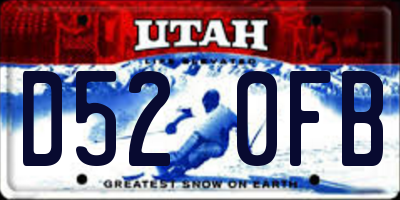 UT license plate D520FB