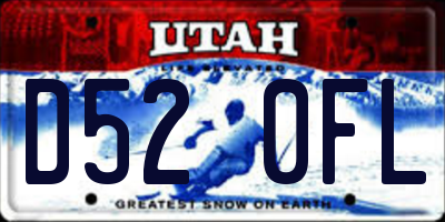UT license plate D520FL