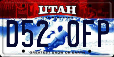 UT license plate D520FP