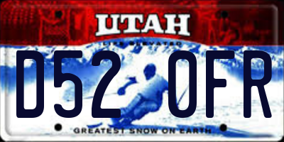 UT license plate D520FR
