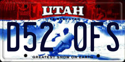UT license plate D520FS