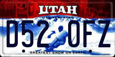 UT license plate D520FZ
