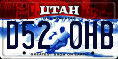 UT license plate D520HB